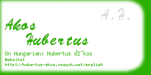 akos hubertus business card